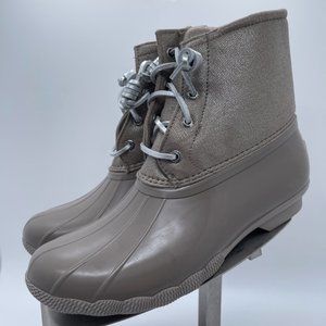 SPERRY WOMEN'S SALTWATER DUCK BOOTIES size 8